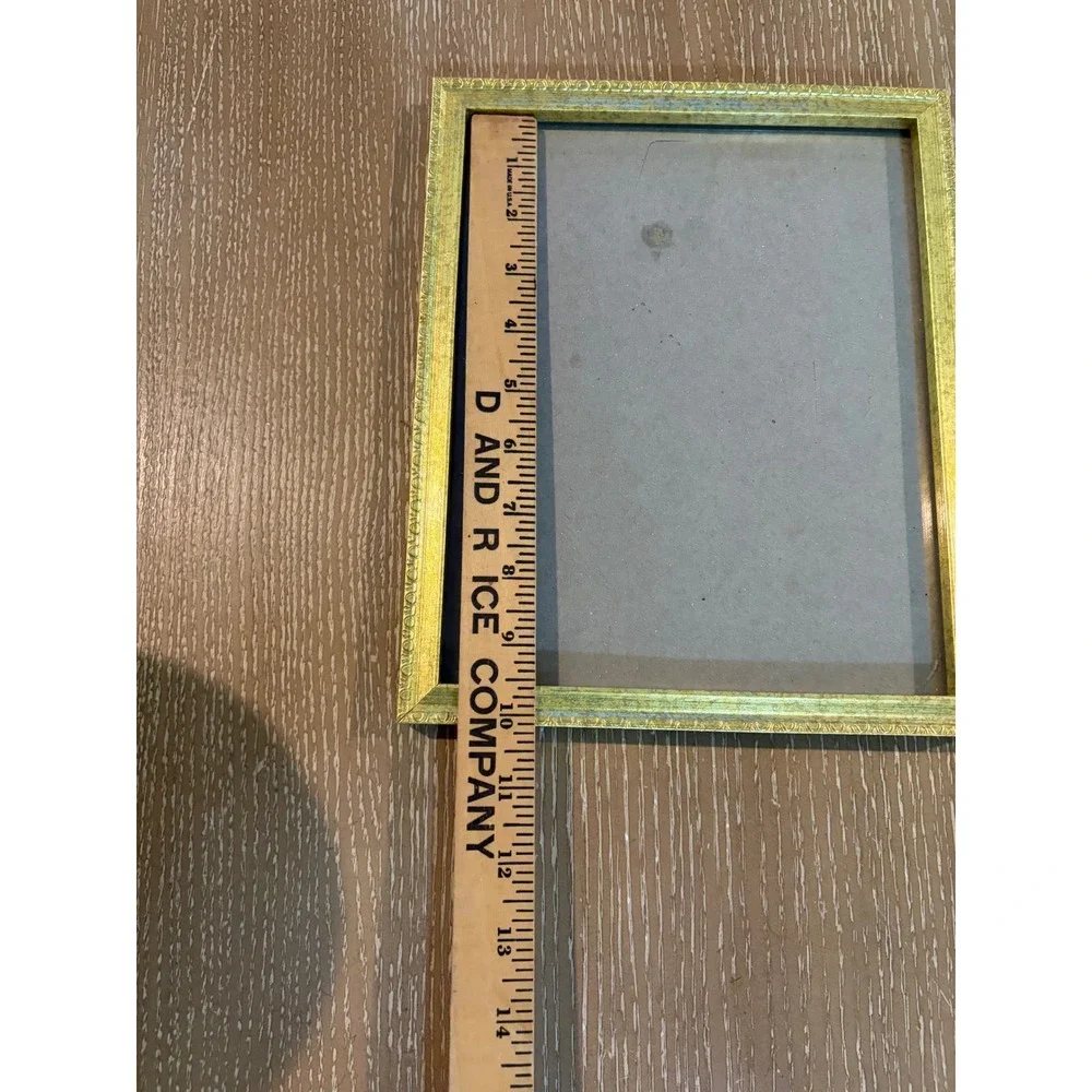 Vintage Gold Ornate Embossed 8x10 Picture Frame Tabletop Glass Display